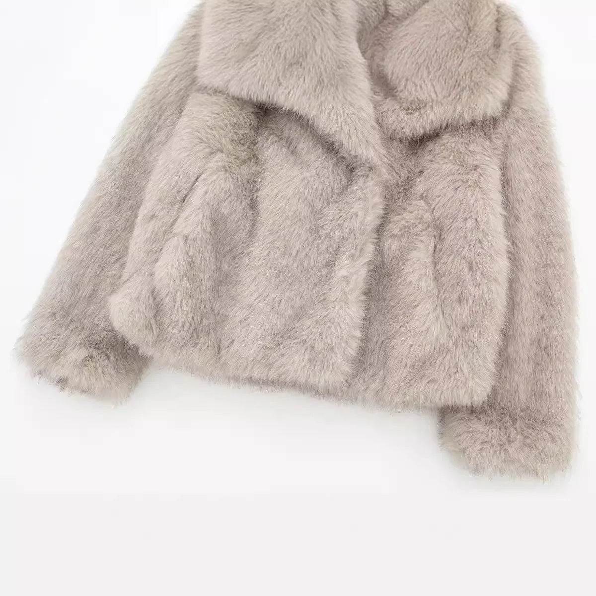 Women's 2024 Winter New European and American Style Artificial Fur Effect Short Jacket